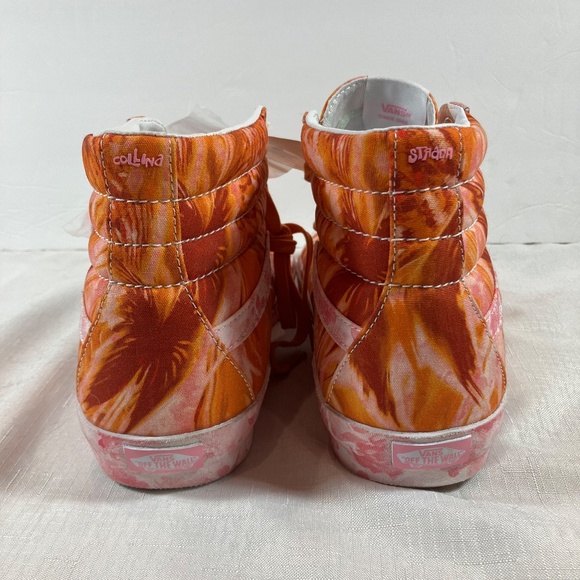 NWT Vans X Collina Strada Sk8 Hi Sneakers, Pink & Orange, Mens Sz 10, Wm Sz 11.5 - Picture 9 of 13